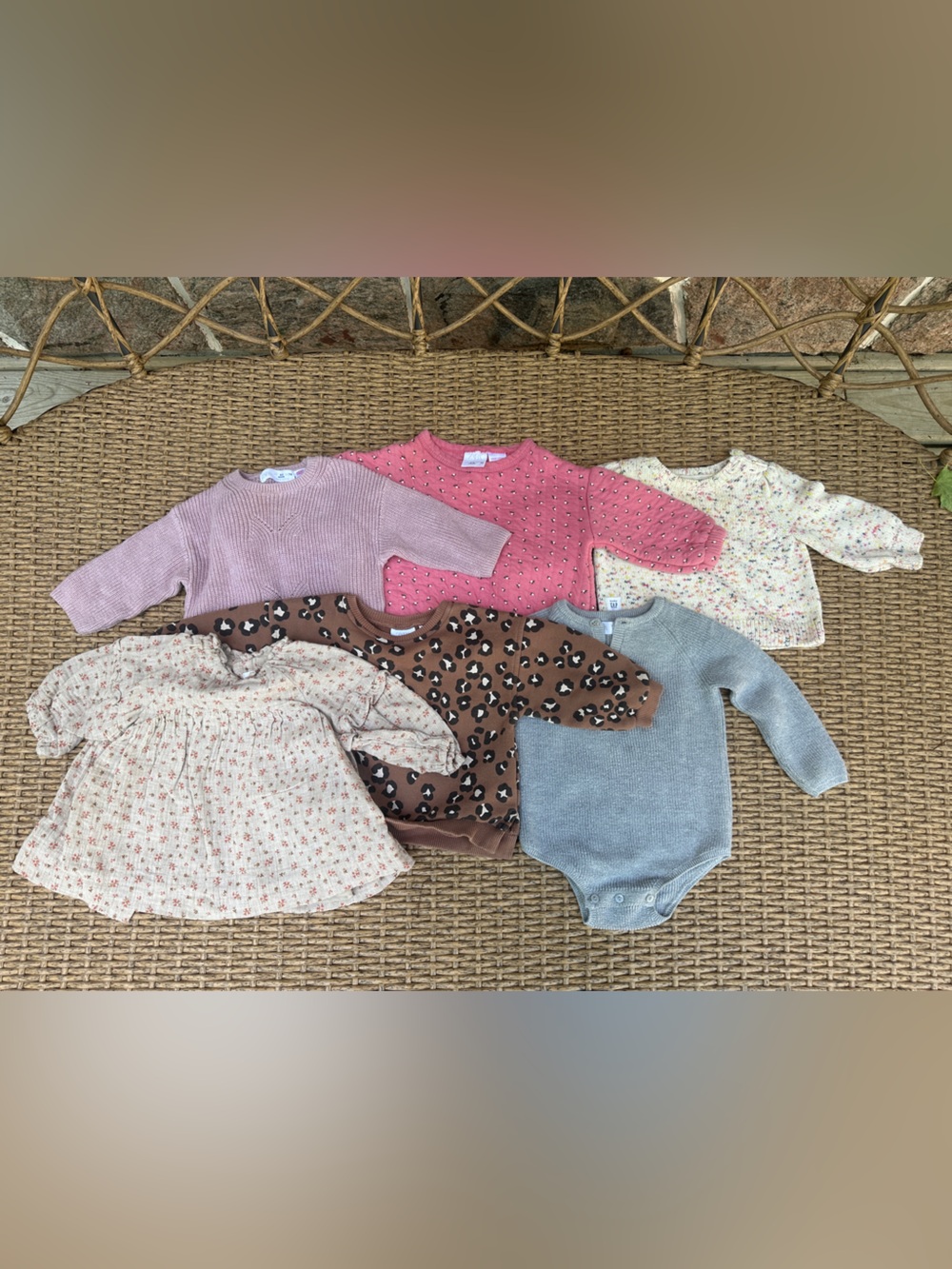 Kids Long-Sleeve Knit Sweaters & Bodysuits - Pink, Mauve, Brown, Gray, Cream